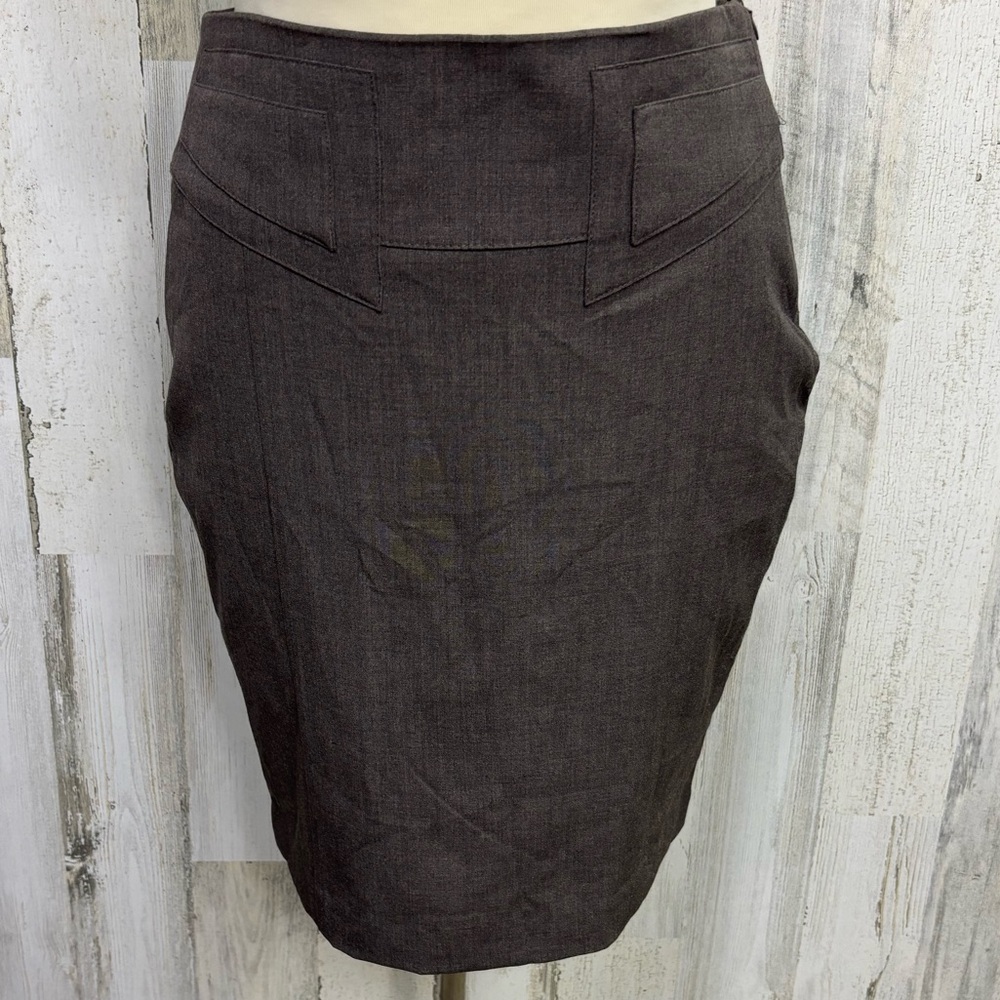 Express Brown Pencil Skirt
